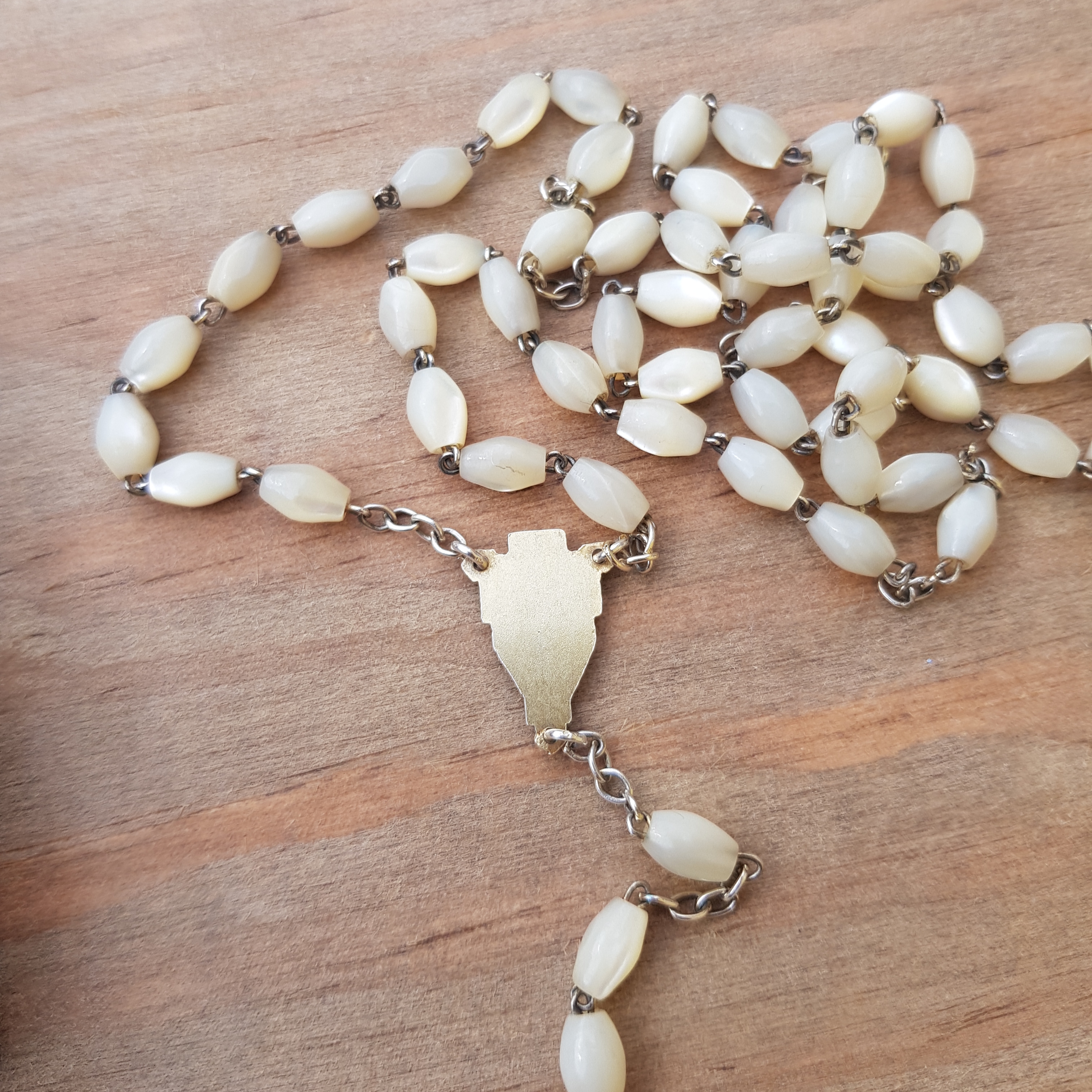 ancien chapelet perles nacre merveille et bout de chandelle 4