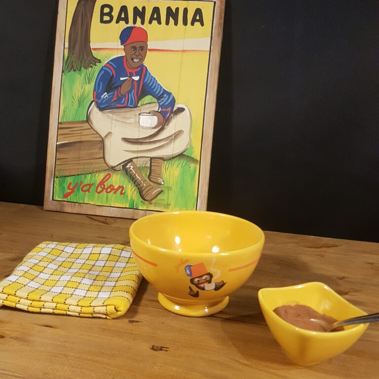 bol banania jaune vintage chocolat merveille et bout de chandelle