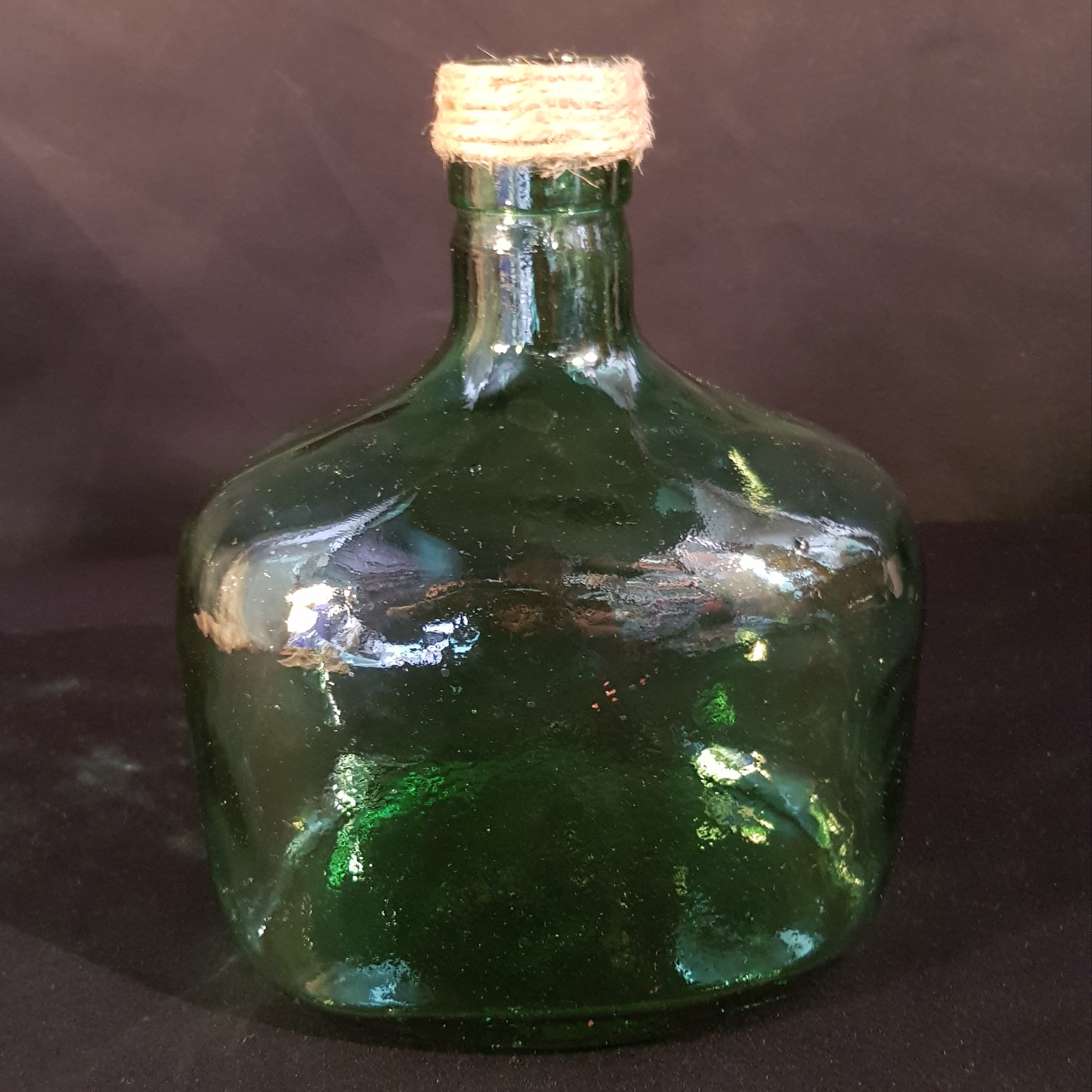 bouteille verre decorative verte merveille et bout de chandelle 11