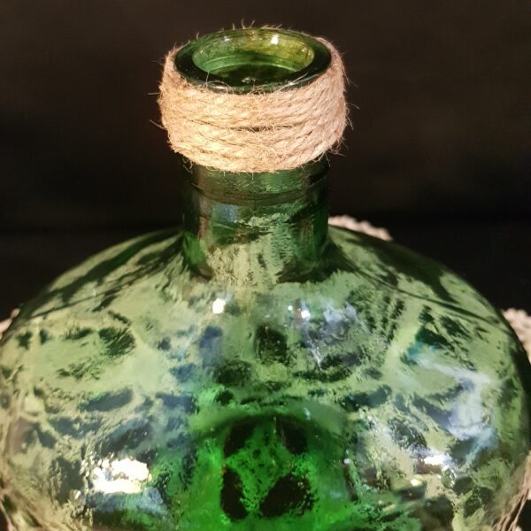 bouteille verre decorative verte merveille et bout de chandelle 5