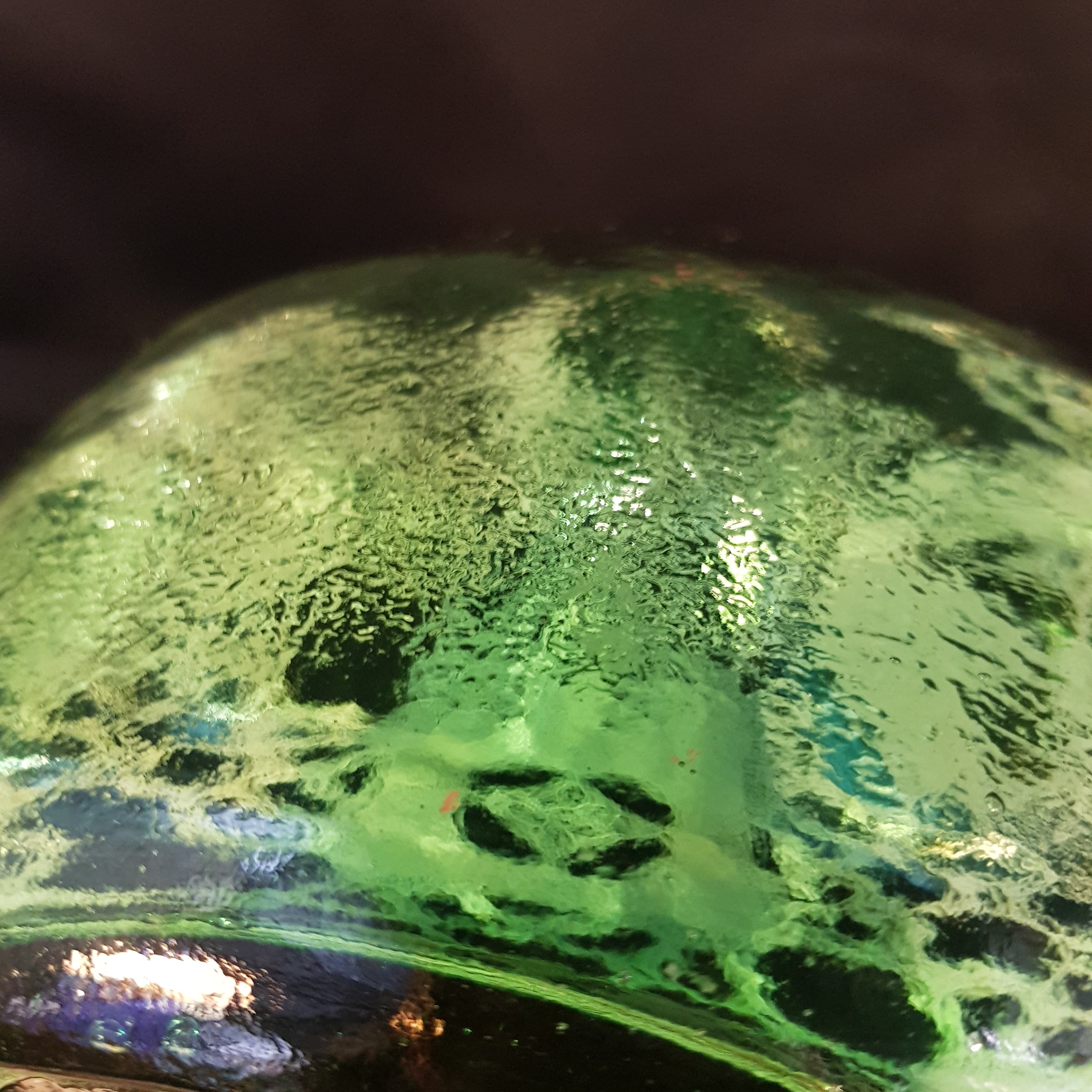 bouteille verre decorative verte merveille et bout de chandelle 9