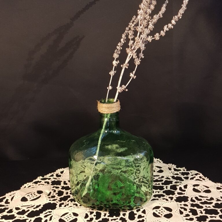 bouteille verre decorative verte originale merveille et bout de chandelle