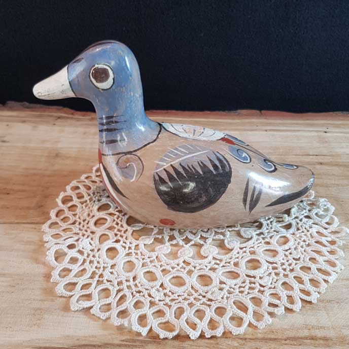 canard oiseau ceramique tonala mexique artisanat decoration