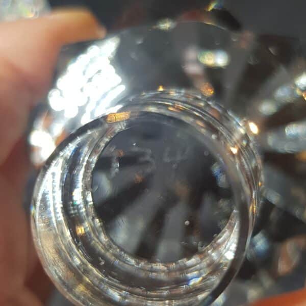 carafe whisky cristal taille cristallerie lorraine lemberg brocante vintage 6