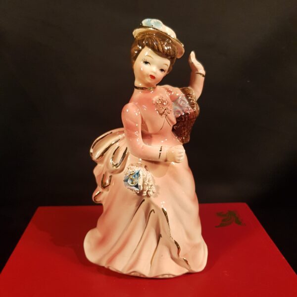 figurine porcelaine rose doree merveille et bout de chandelle 1
