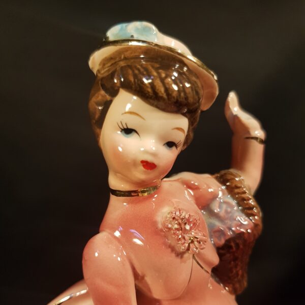 figurine porcelaine rose doree merveille et bout de chandelle 7