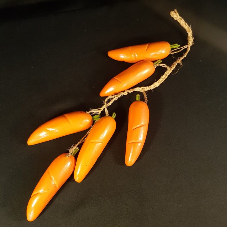 guirlande carottes orange bois decoration merveille et bout de chandelle