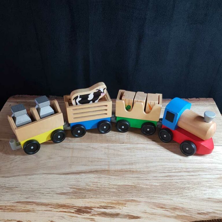 jouet bois petit train wagon animaux ferme seconde main
