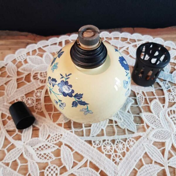 lampe parfum berger kg luneville france jaune ivoire bleu 2