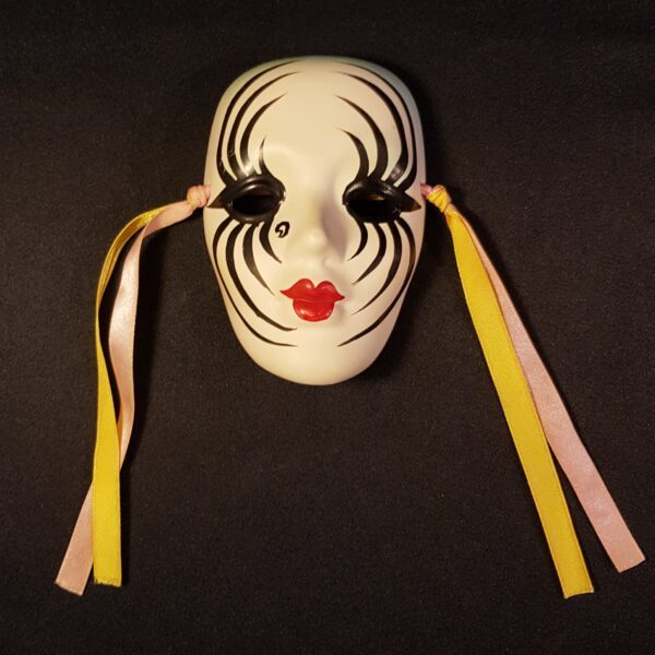 masque carnaval decoratif ceramique rubans merveille et bout de chandelle