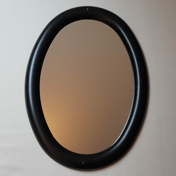 miroir bois ovale noir merveille et bout de chandelle 1