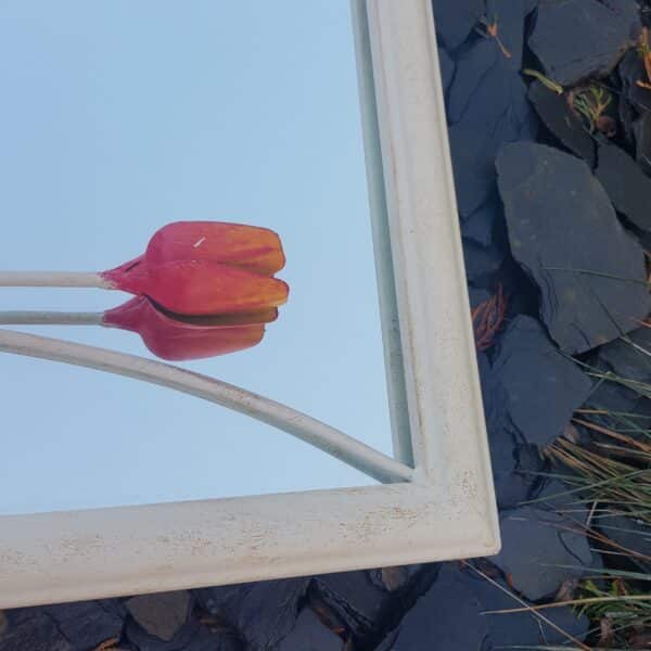 miroir metal beige tulipes merveille et bout de chandelle 1