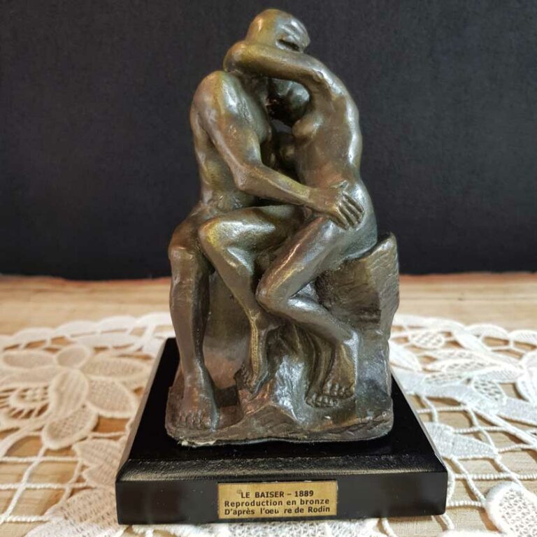 statue bronze reproduction le baiser rodin socle seconde main
