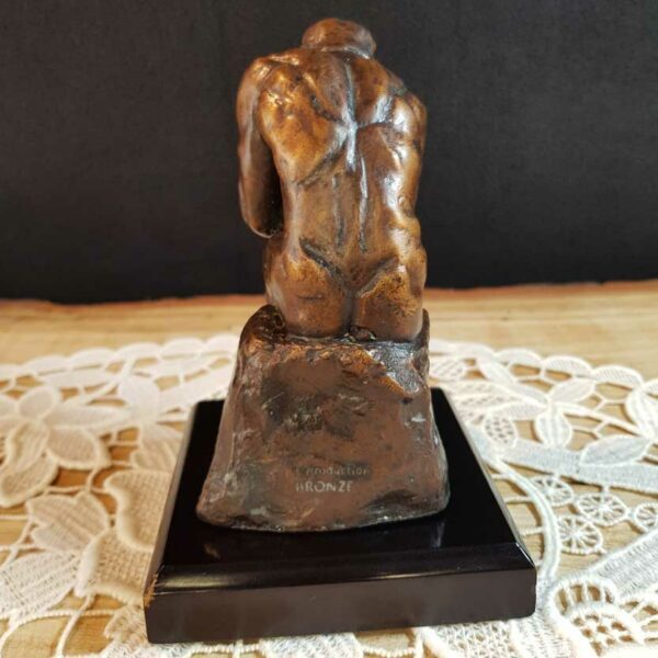 statue bronze reproduction le penseur rodin socle seconde main 3