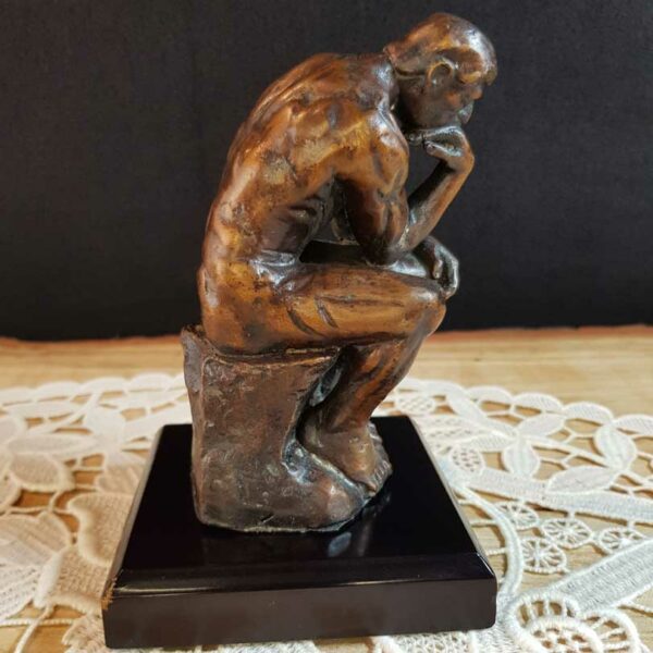 statue bronze reproduction le penseur rodin socle seconde main 4