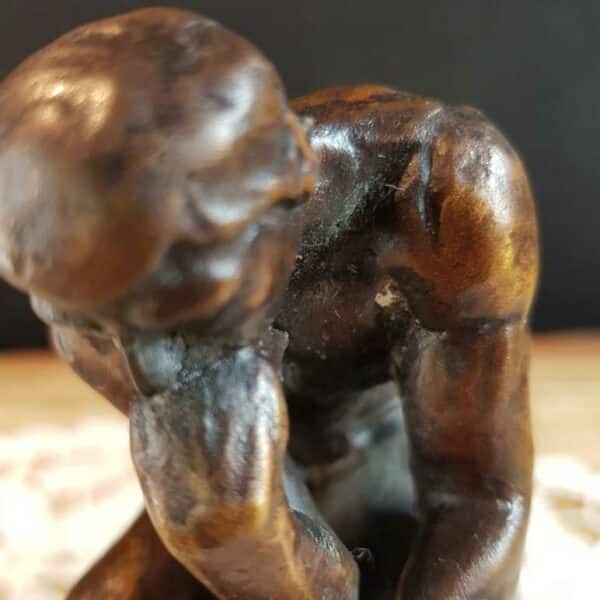 statue bronze reproduction le penseur rodin socle seconde main 6