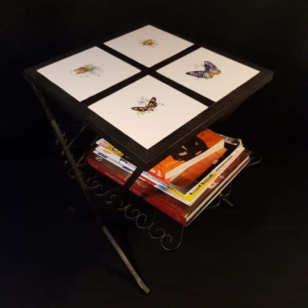 table porte revue metal papillons merveille et bout de chandelle