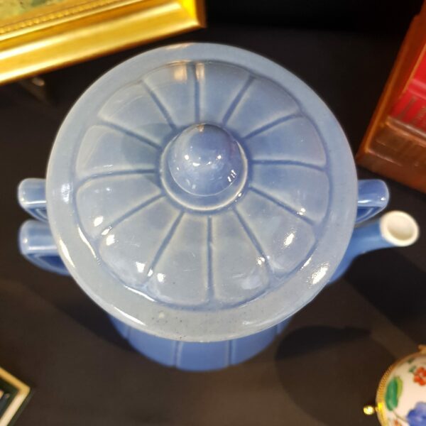 theiere vintage ceramique bleue merveille et bout de chandelle 2