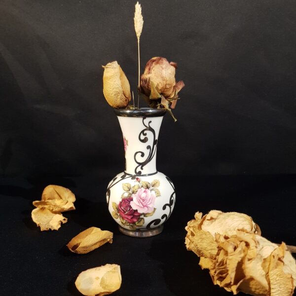 vase artlynsa porcelaine argent rose merveille et bout de chandelle