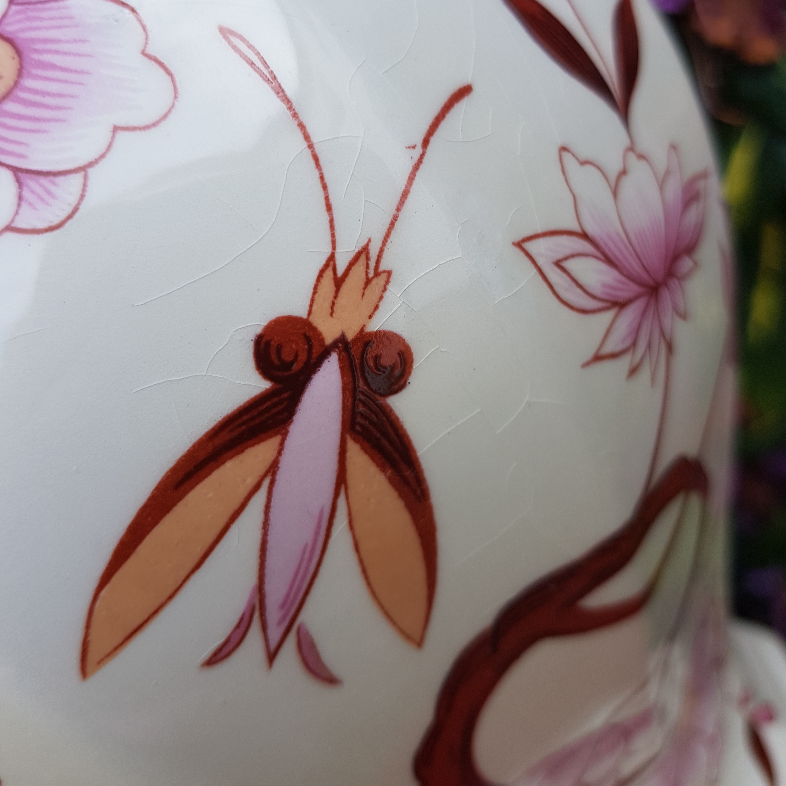 vase asiatique ceramique rose merveille et bout de chandelle 11