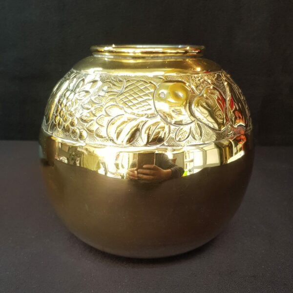 vase boule metal dore merveille et bout de chandelle