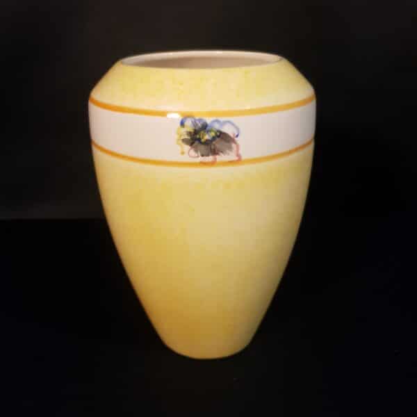vase ceramique jaune fleurs merveille et bout de chandelle 2