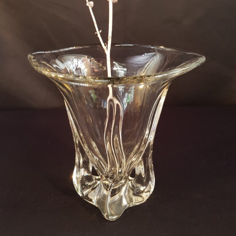 vase en verre epais vintage merveille et bout de chandelle