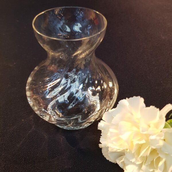 vase verre souffle torsade merveille et bout de chandelle vintage
