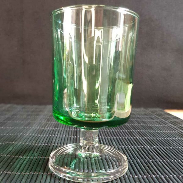verre a pied vert emeraude luminarc suede vintage 1
