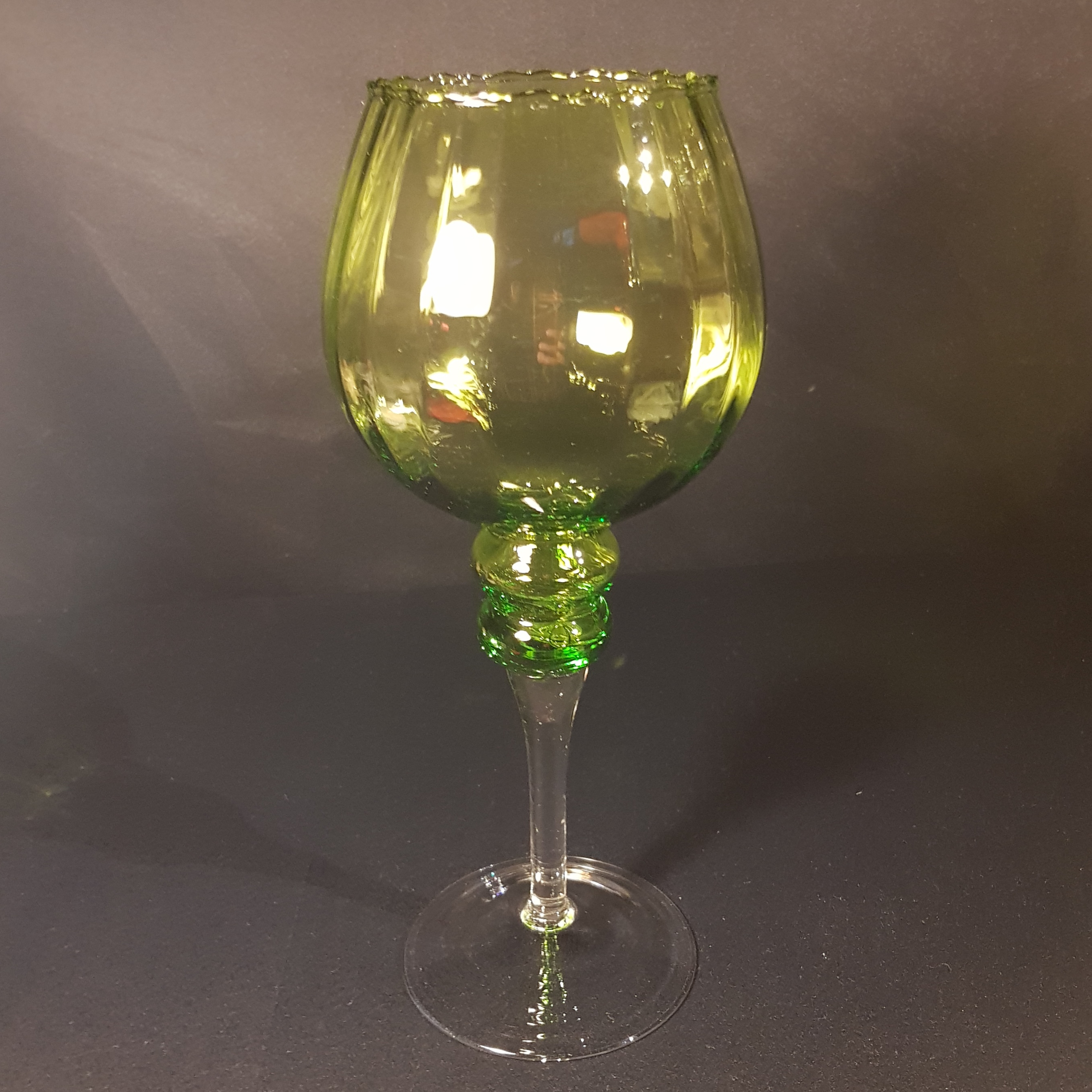 verre photophore bougeoir verre souffle vert merveille et bout de chandelle