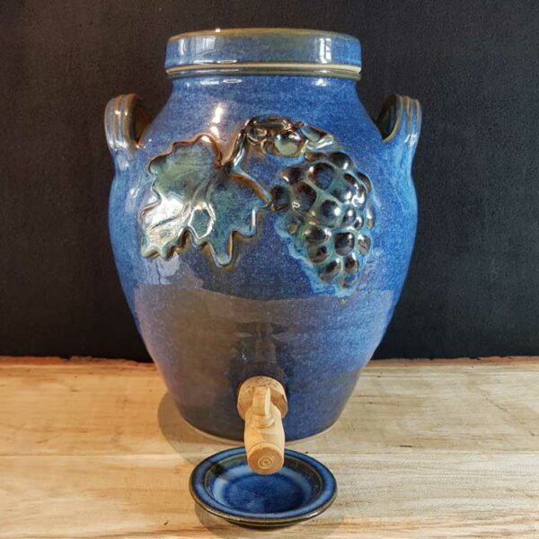 vinaigrier ceramique gres bleu merveille bout de chandelle